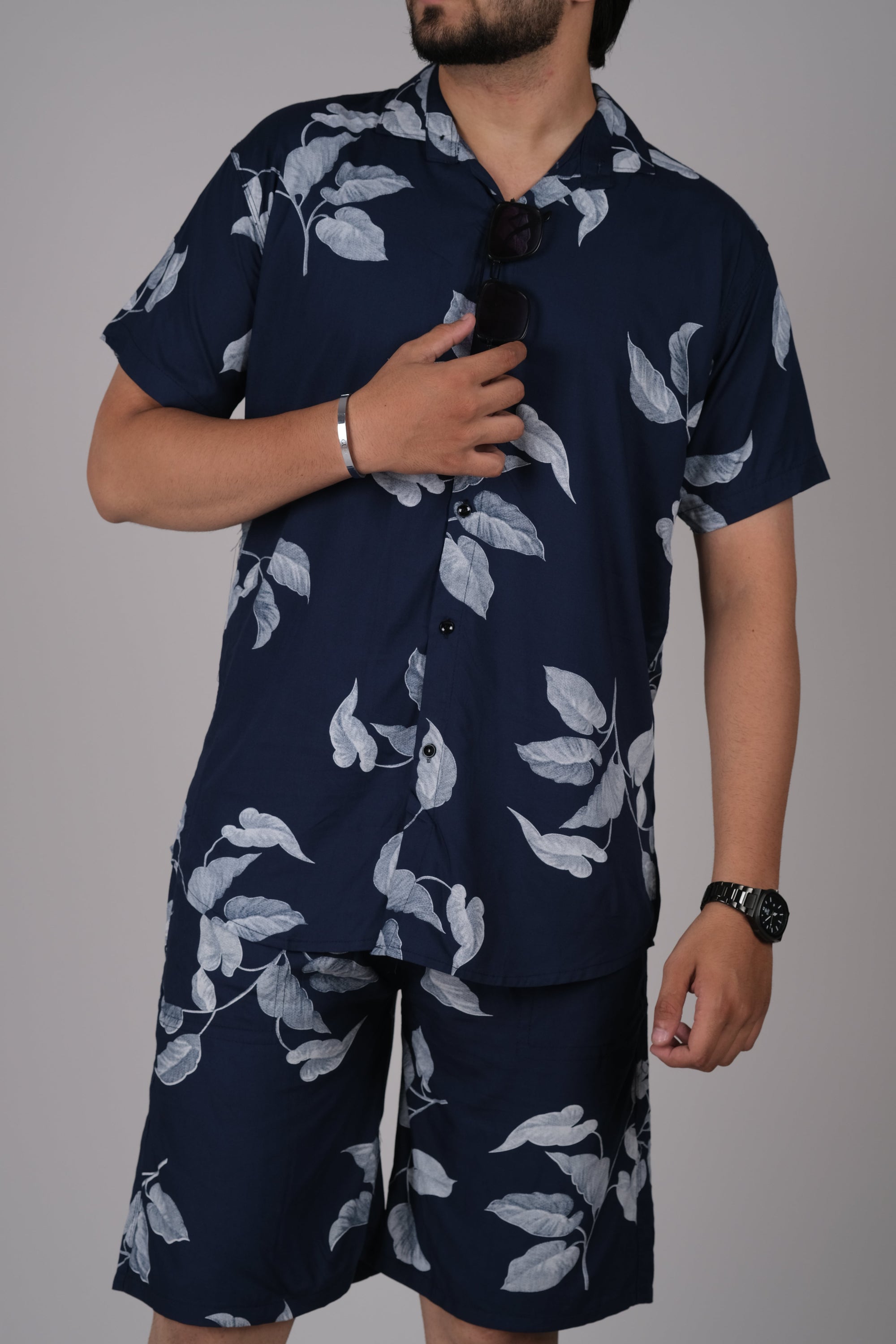 Men's Geometric Print Co-Ord Set