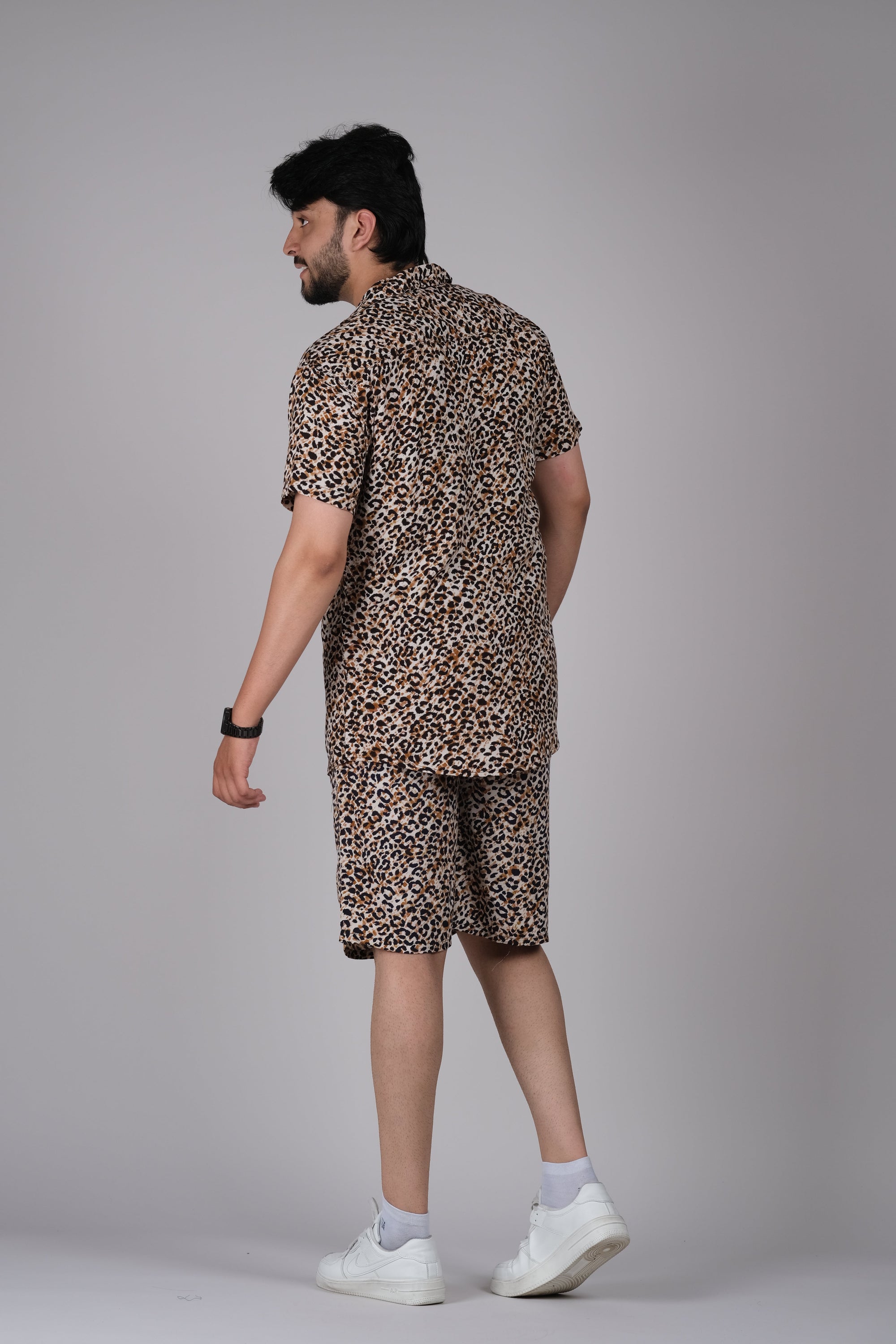 Men's Floral Grey Co-Ord Set