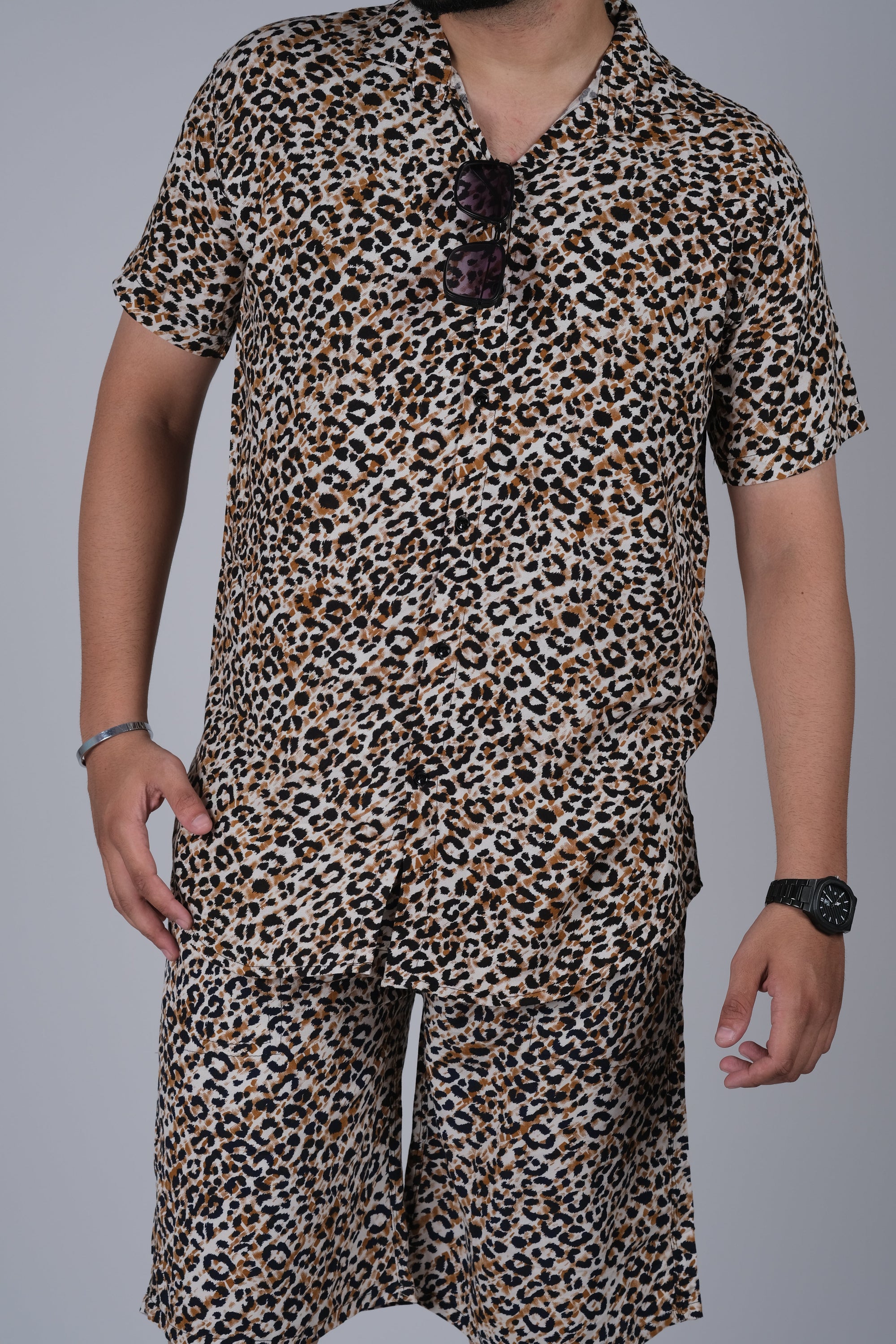 Men's Floral Grey Co-Ord Set