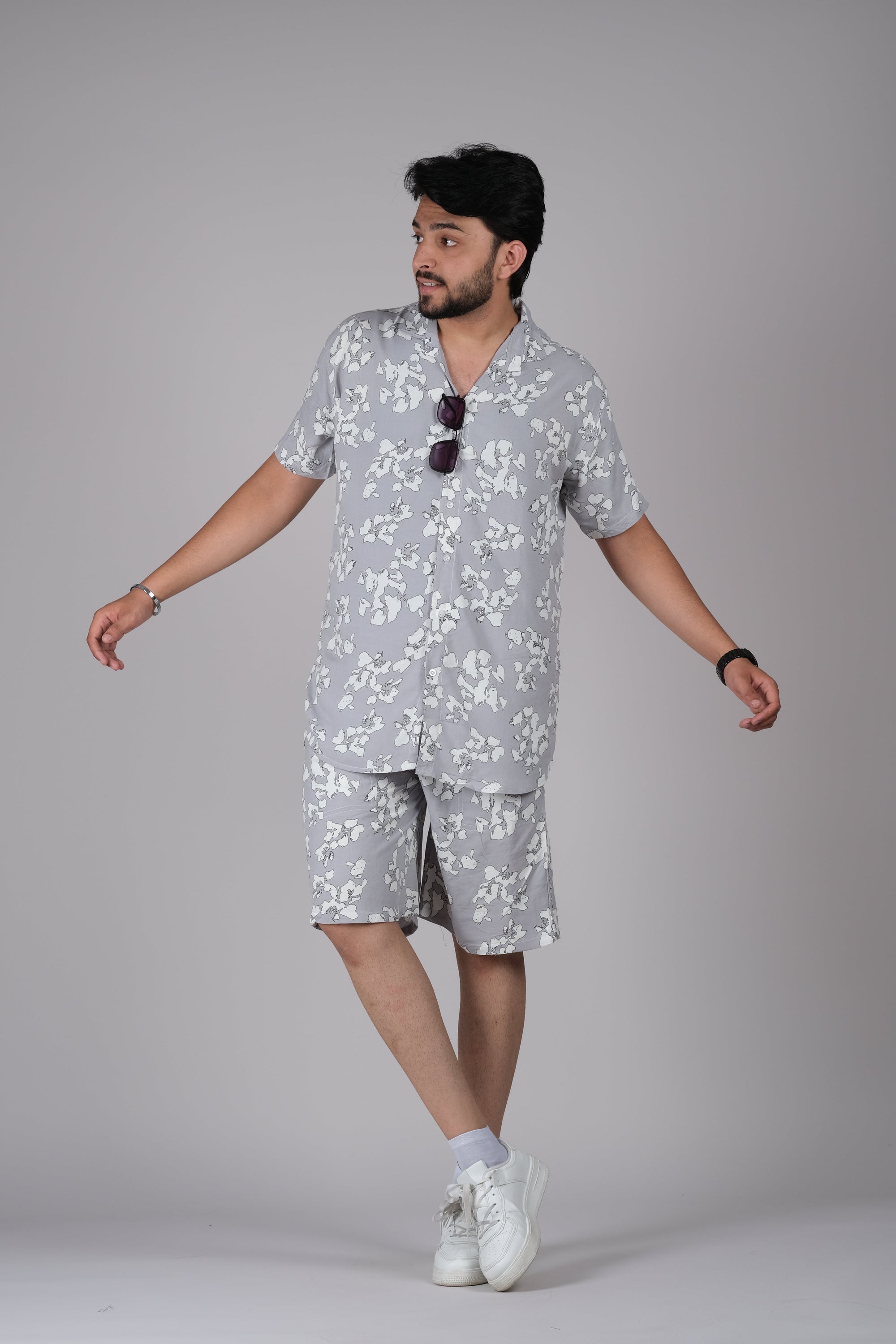 Men's Brushstroke Print Co-Ord Set