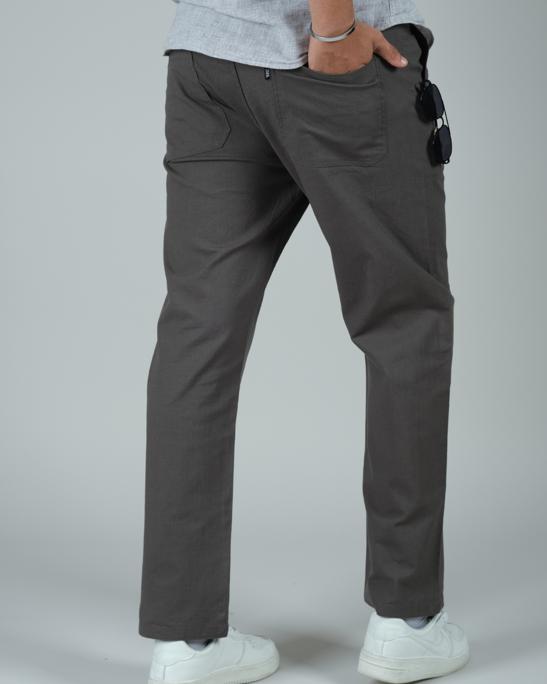 Dark Grey Drawstring Relaxed Fit Pants