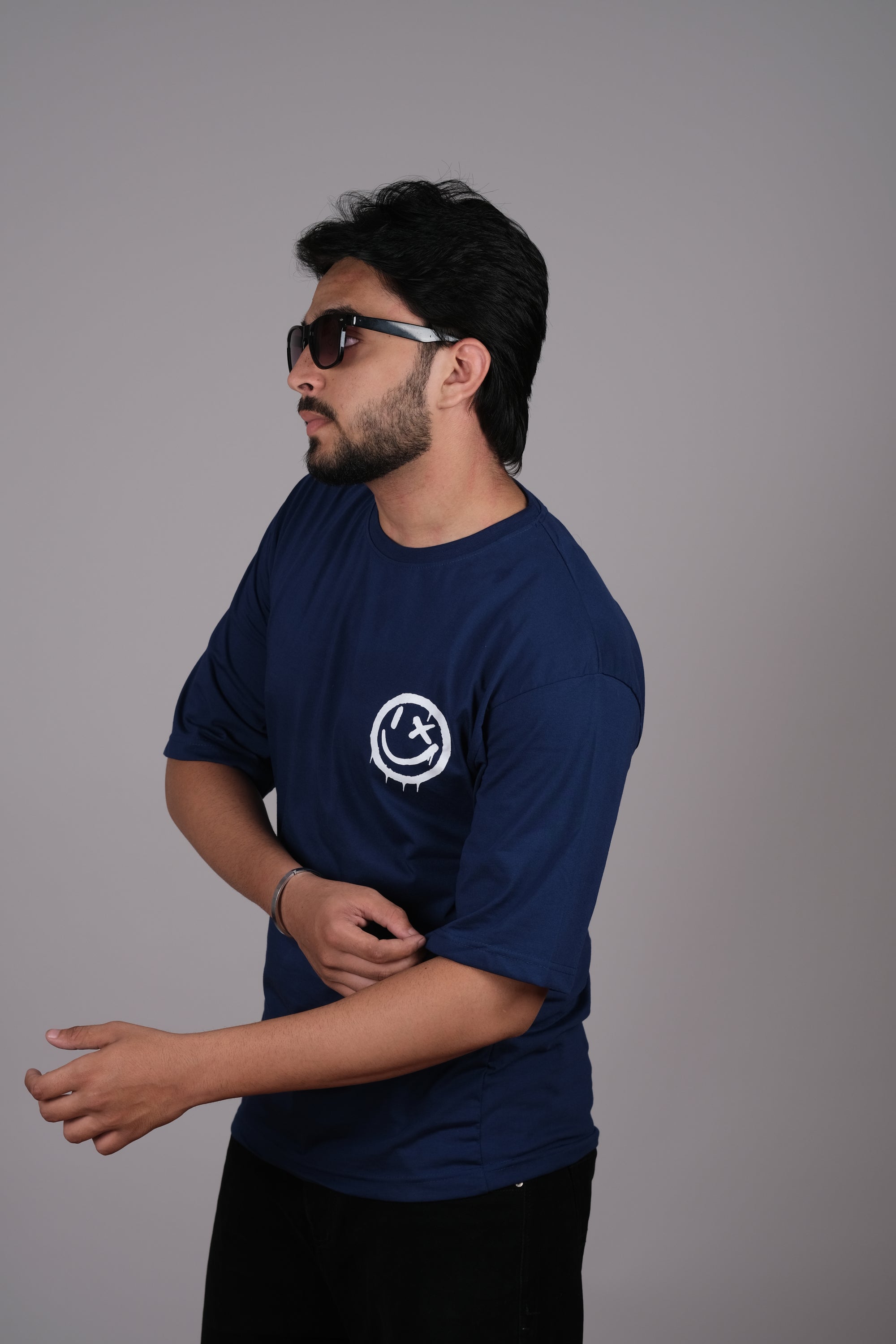 Navy Blue Oversized T-Shirt