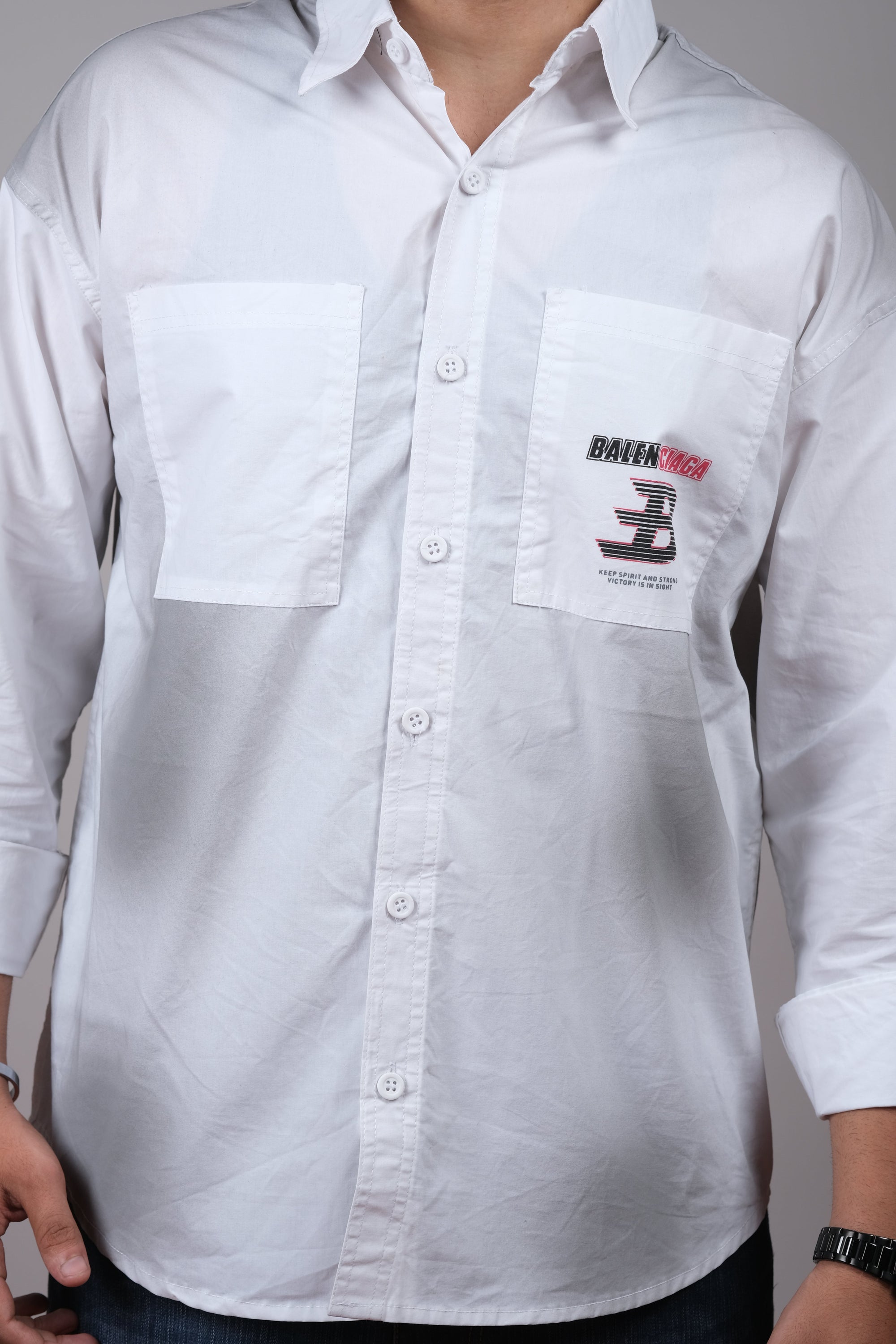 White Designer Cotton Shirt for Mens