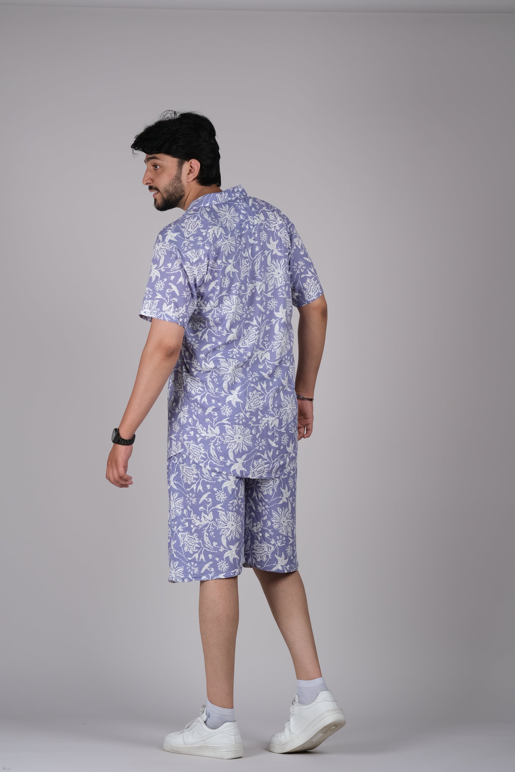 Men's Purple Floral Co-Ord Set