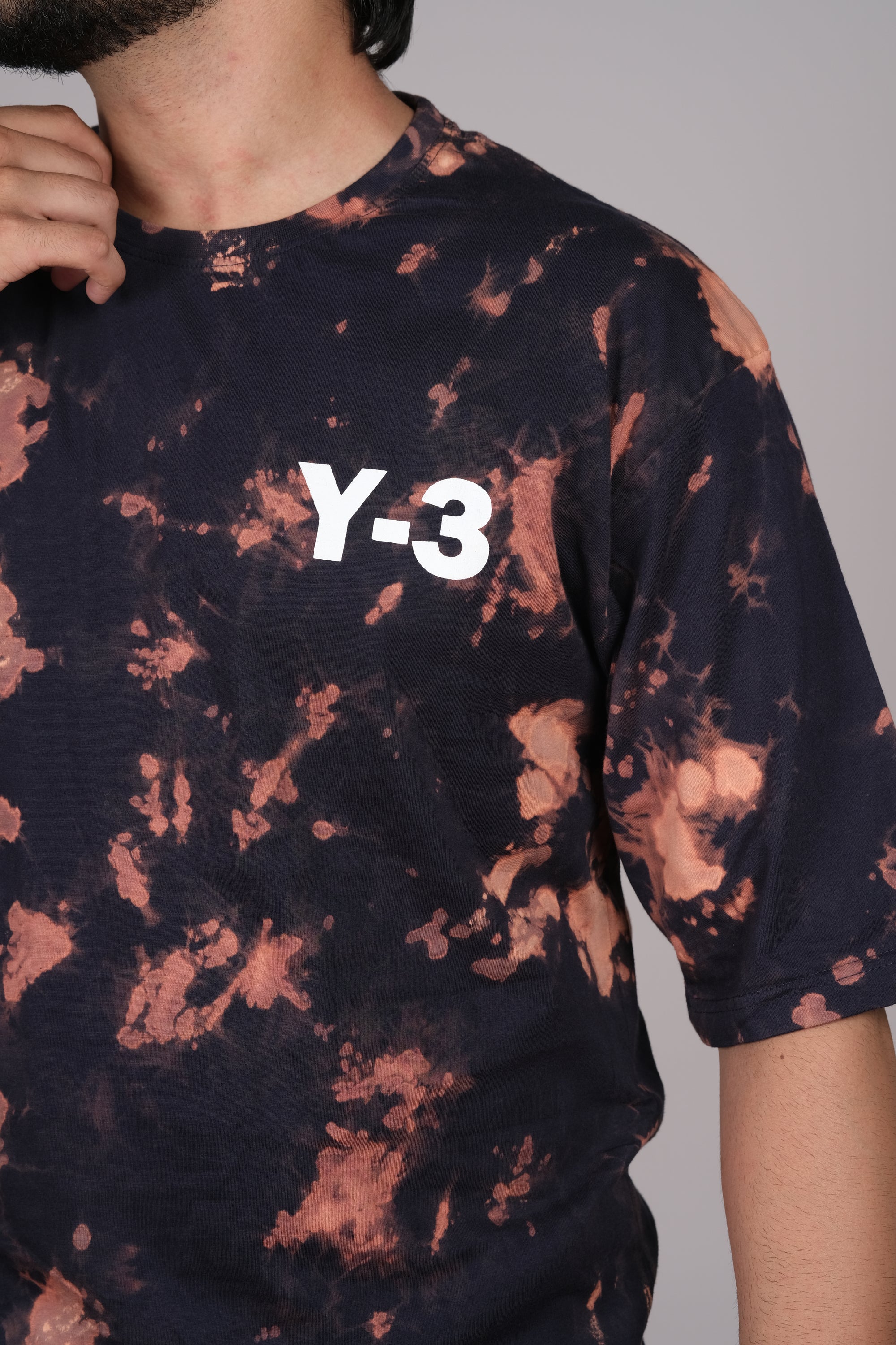 Vintage Black Orange Tie-Dye T Shirt