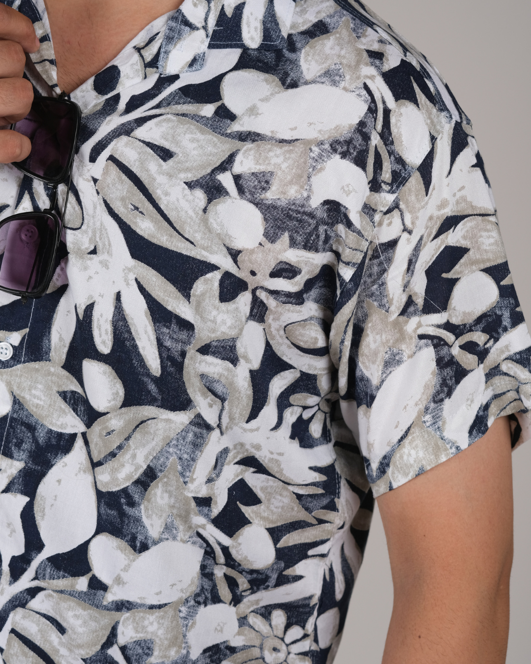 Men's Floral Print Shirt & Shorts Set