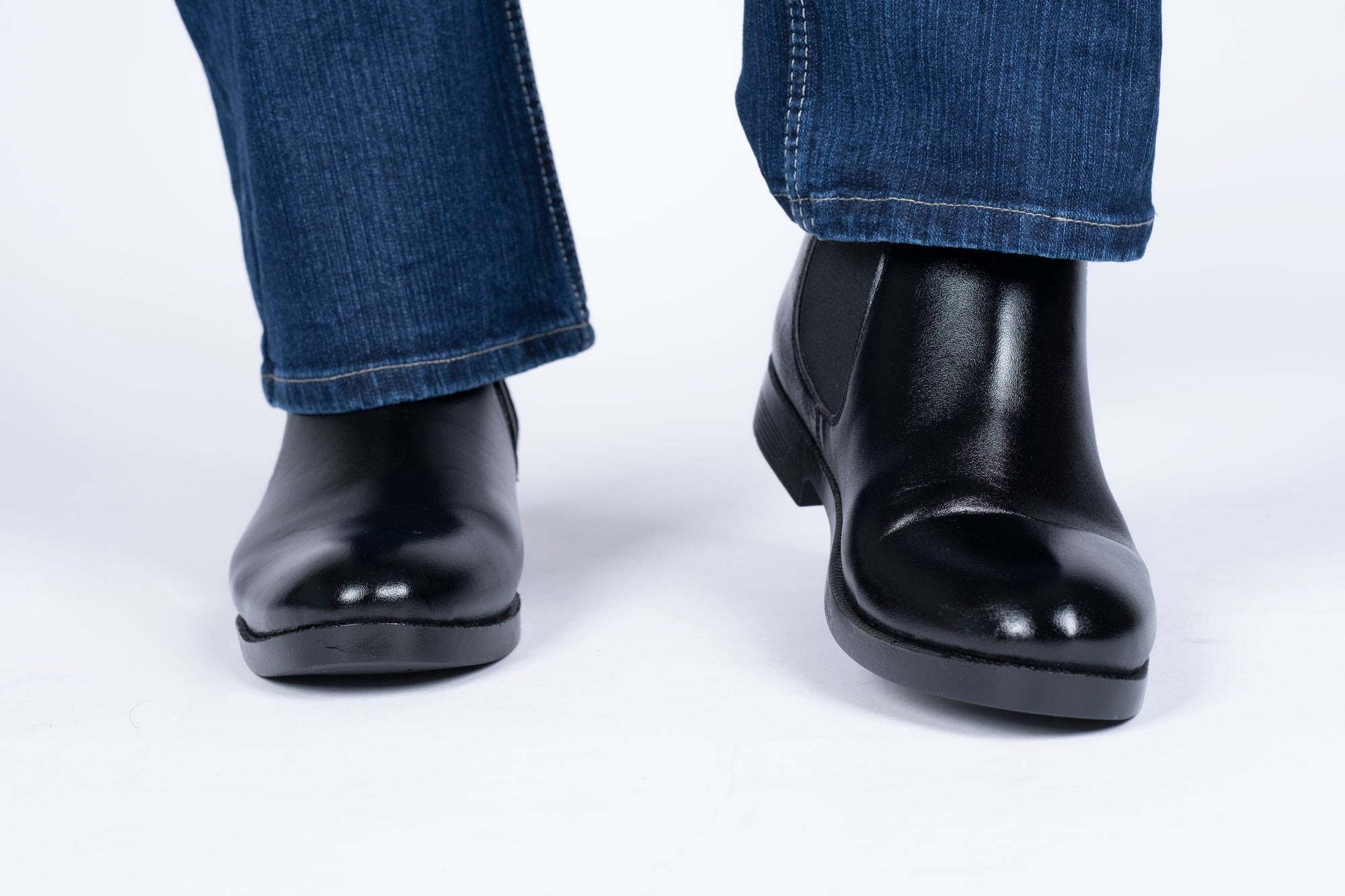 Classic Black Chelsea Leather Boots