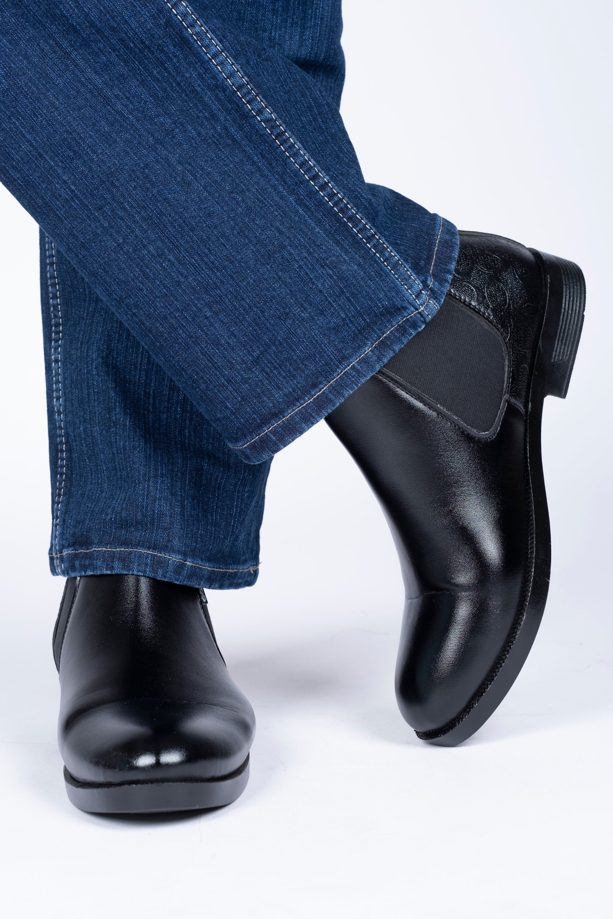 Classic Black Chelsea Leather Boots