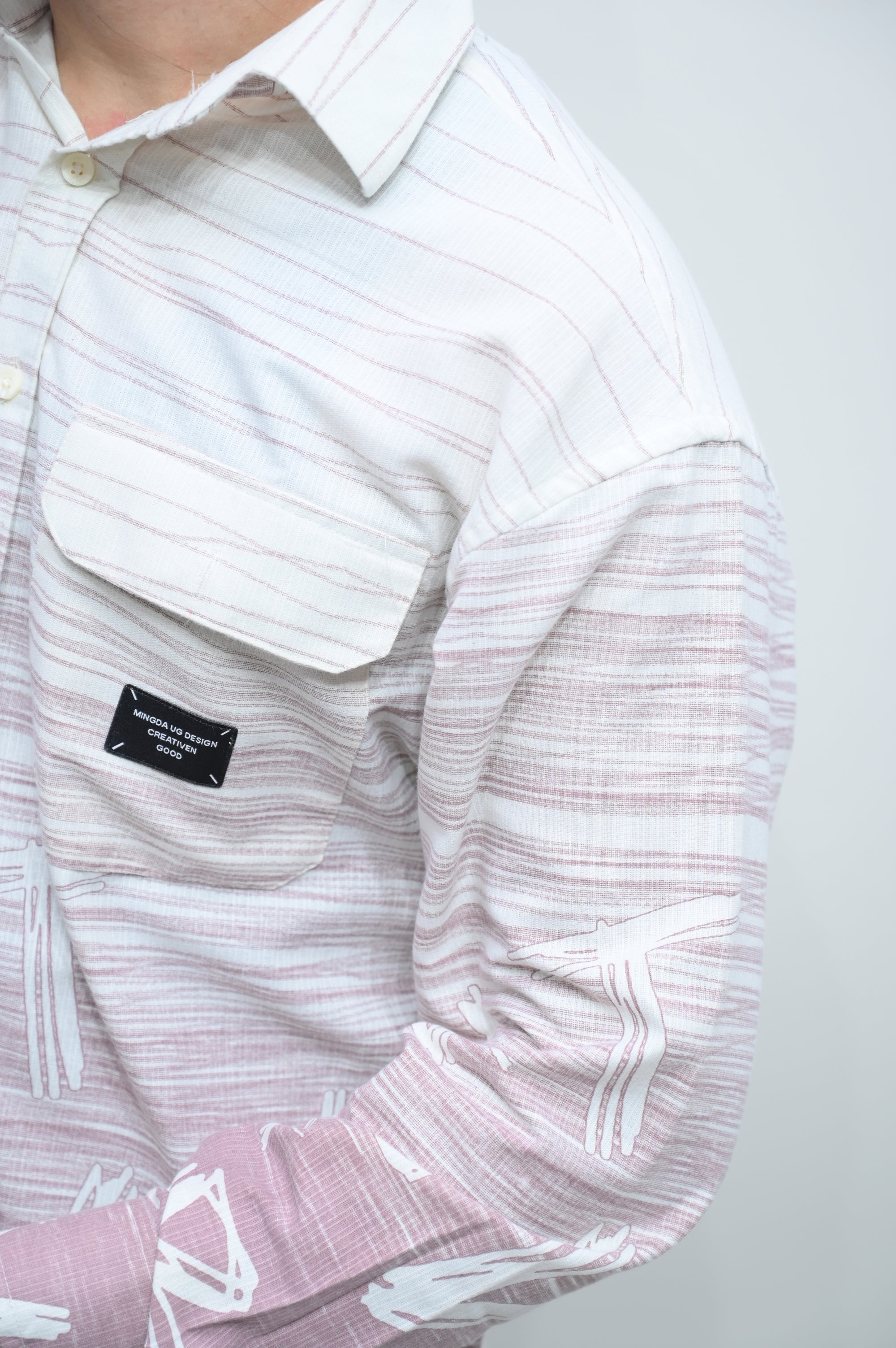 Urban Alphabet Print Casual Shirt