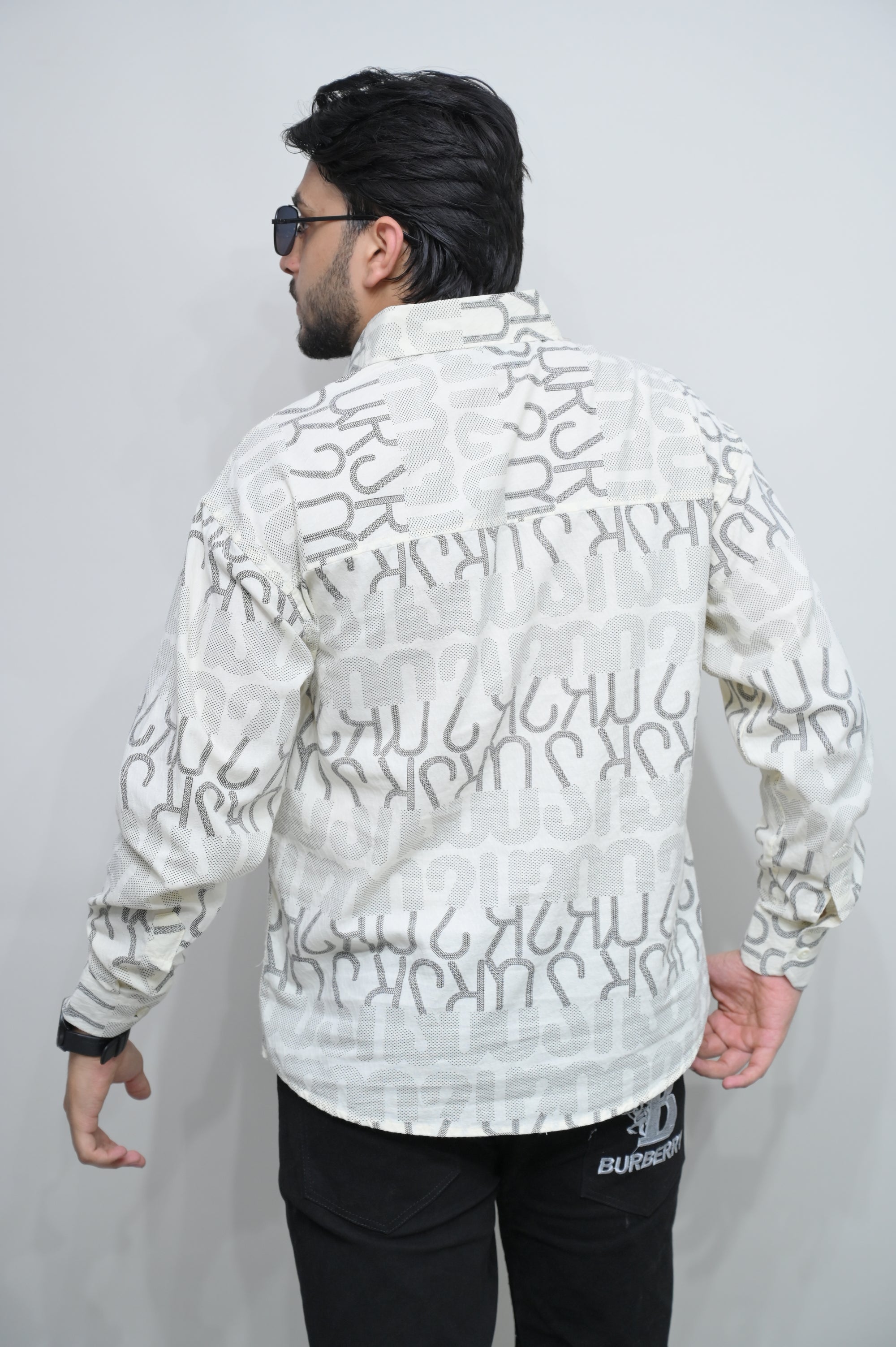 Stylish White Printed Casual Shirt