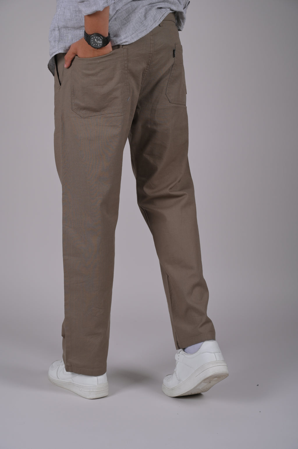 Camel Drawstring Relaxed Fit Pants