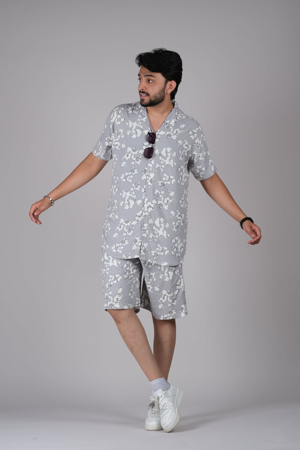 Men's Brushstroke Print Co-Ord Set
