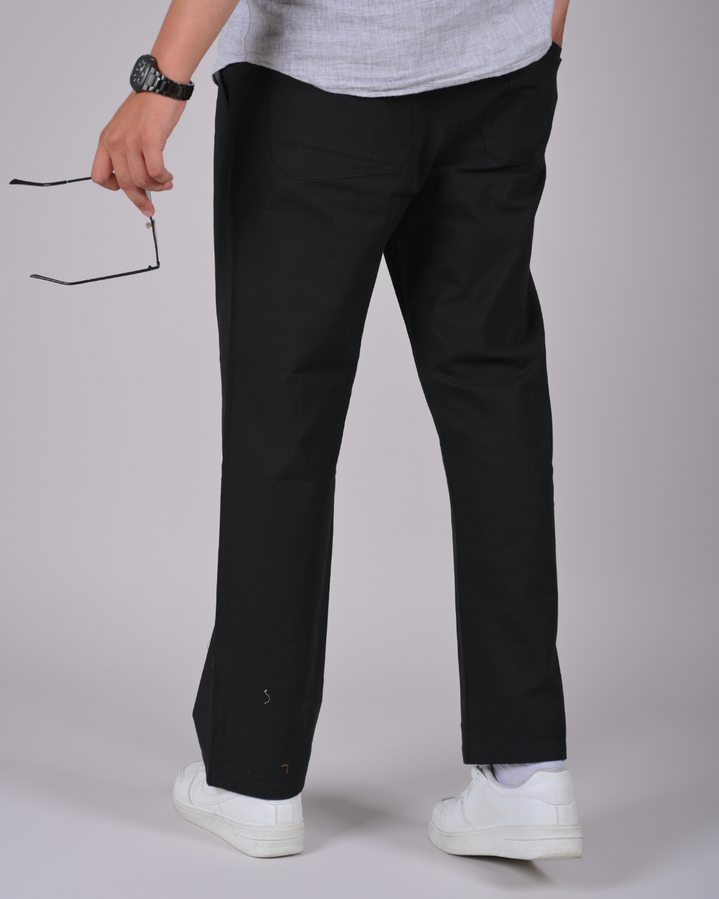 Black Drawstring Relaxed Fit Pants