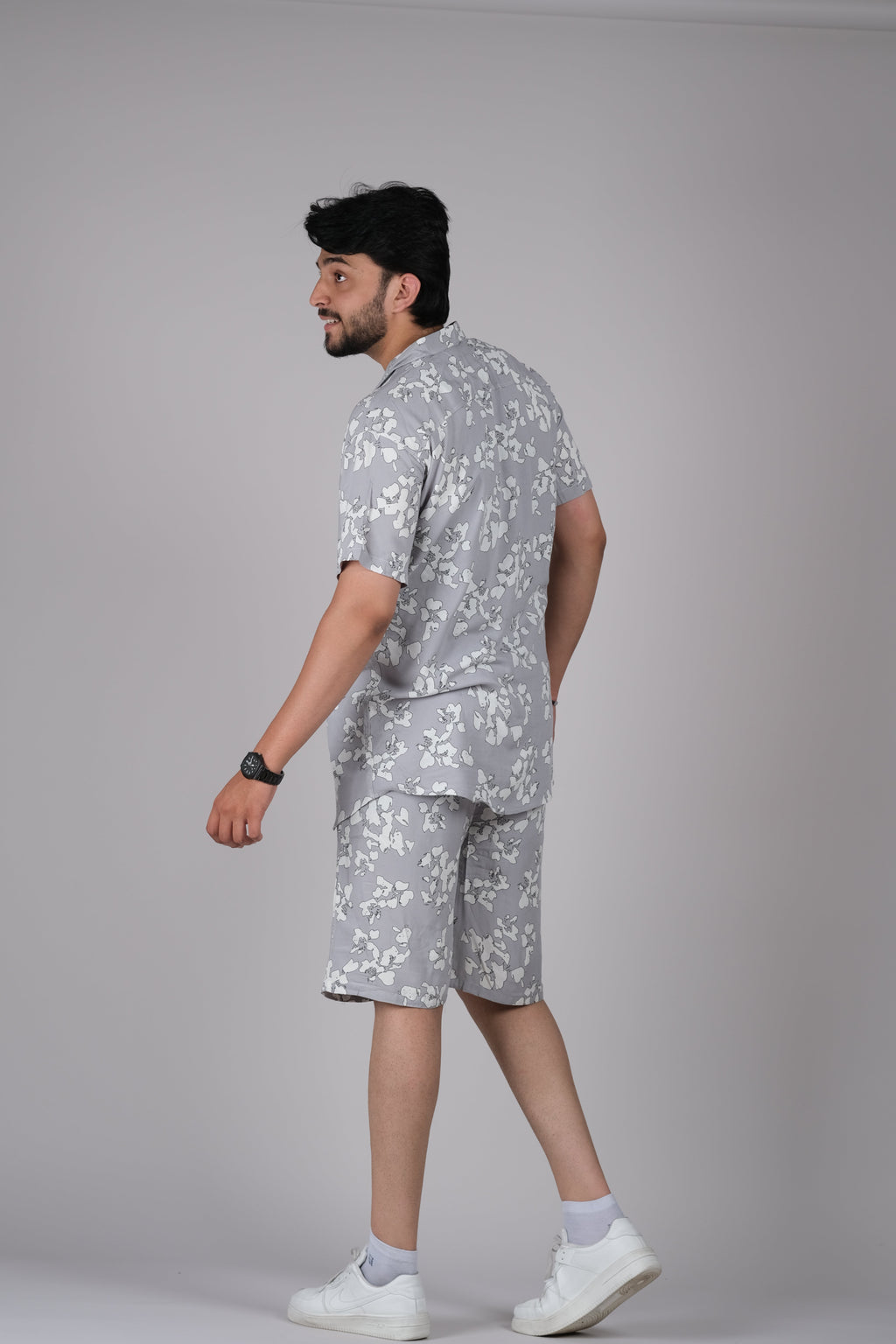 Men's Brushstroke Print Co-Ord Set
