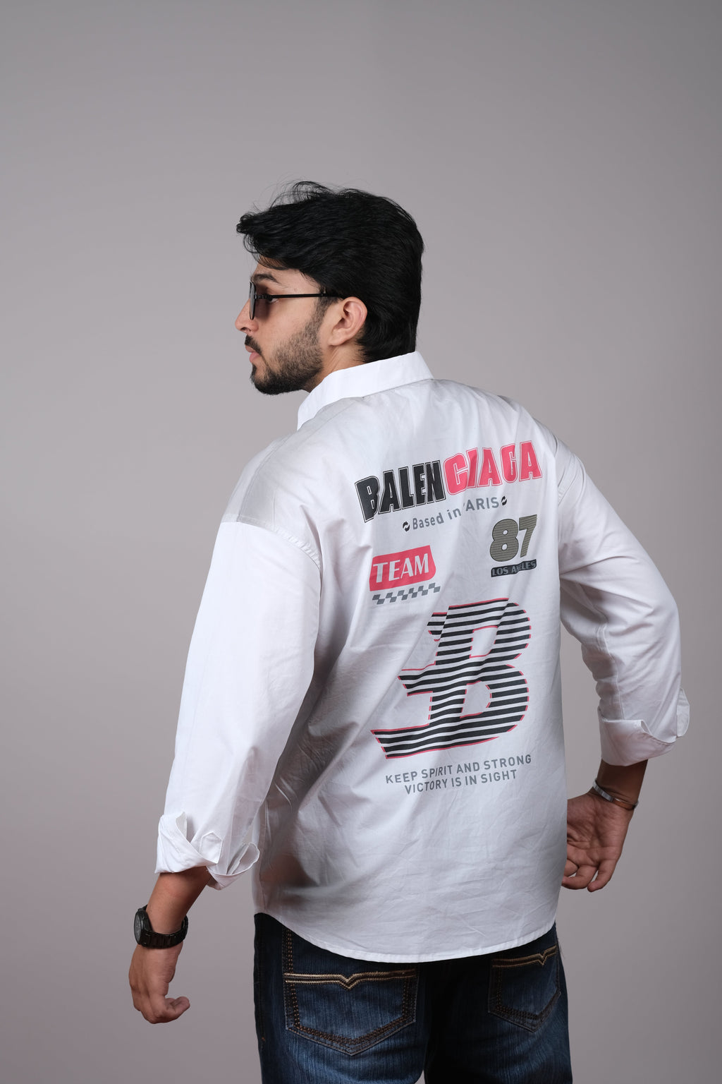 White Designer Cotton Shirt for Mens