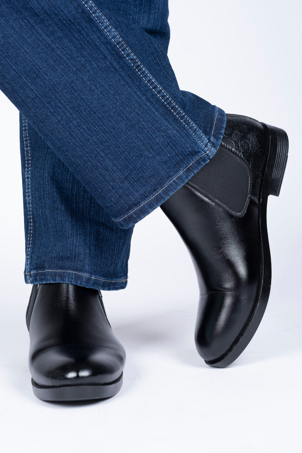 Classic Black Chelsea Leather Boots