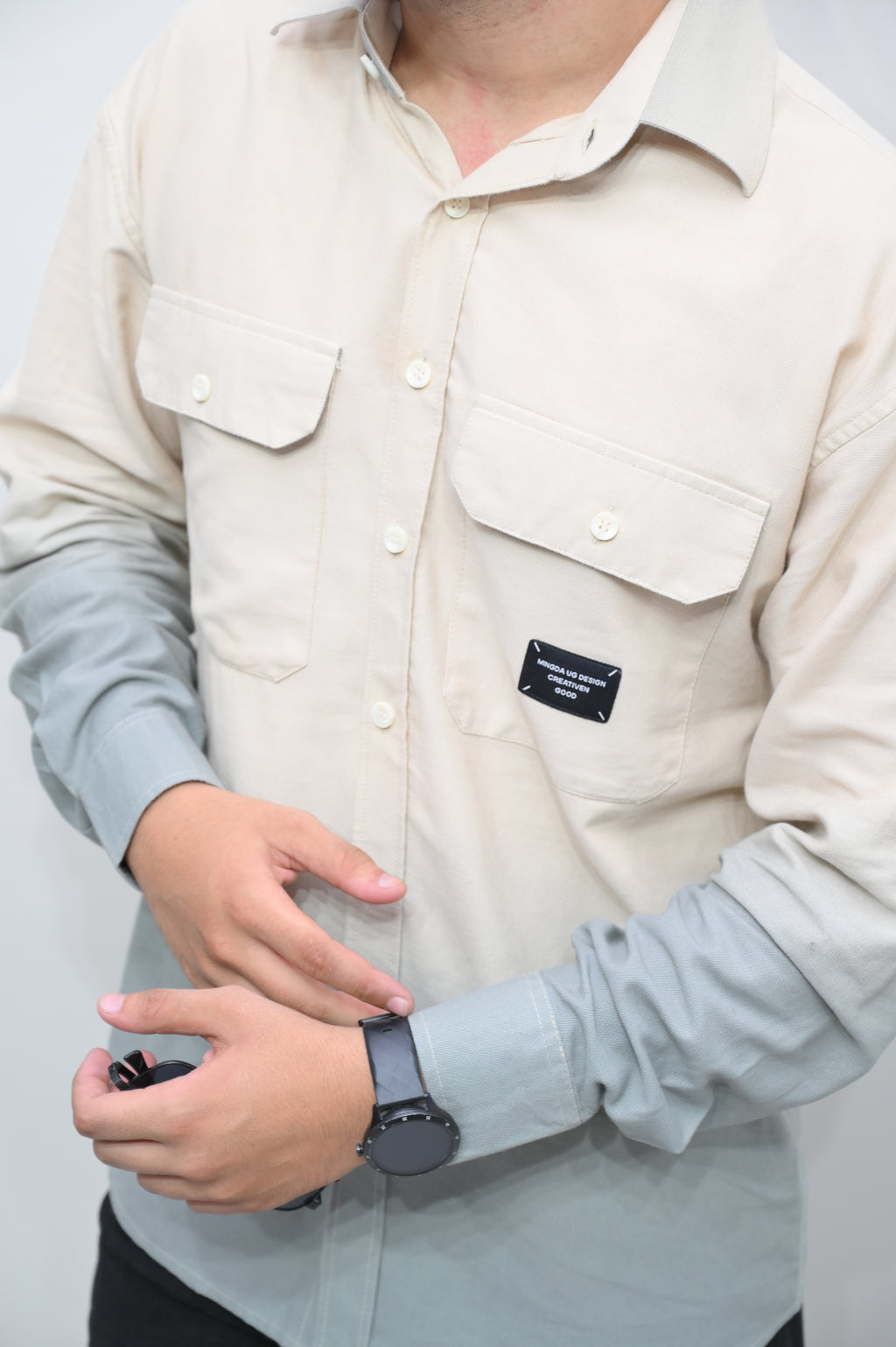 Dual Tone Gradient Casual Shirt